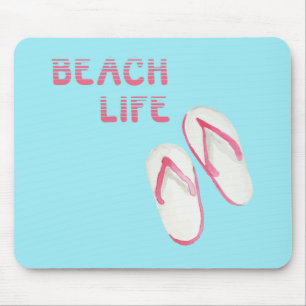 Beach Life Flip Flops Mouse Pad