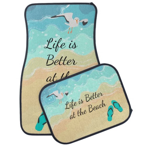 Beach Life is Better  Car Floor Mat