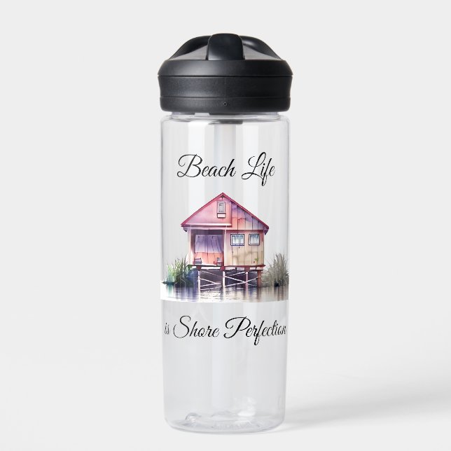Beach Life is Shore Perfection Water Bottle (Front)