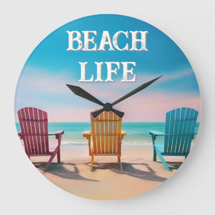 BEACH LIFE LARGE CLOCK
