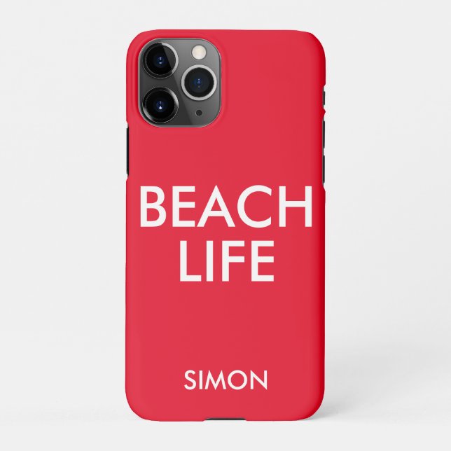Beach Life Lifeguard Gift Red iPhone Case (Back)