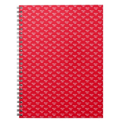 Beach Life Lifeguard Gift Red Notebook