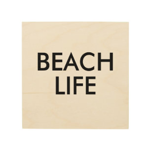 Beach Life Lifeguard Gift Wood Wall Art