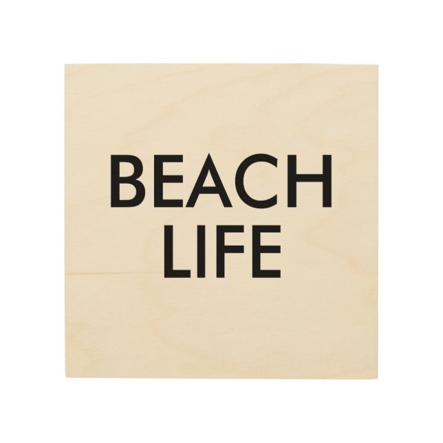 Beach Life Lifeguard Gift Wood Wall Art (Front)