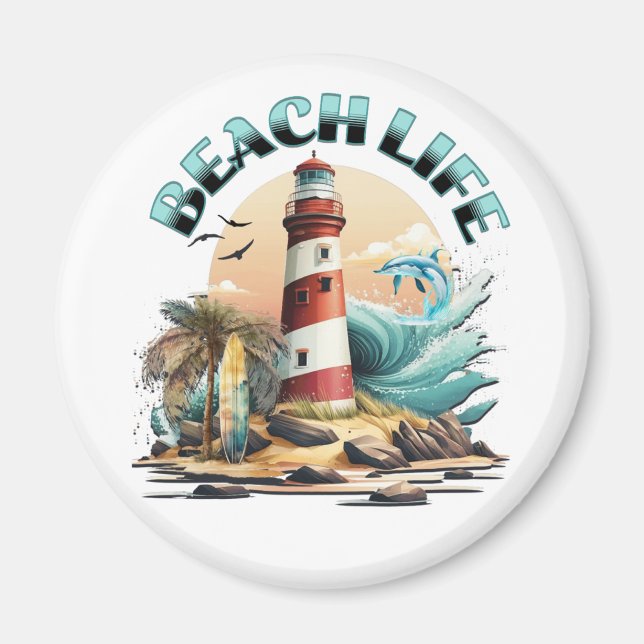 Beach Life Magnet (Front)