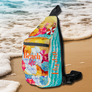 Beach Life Personalized Sling Bag