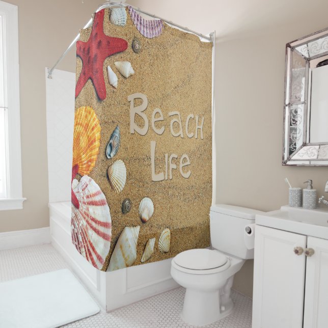 Beach Life Shower Curtain (In Situ)