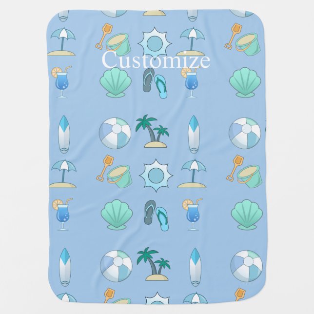 Beach Life Things Thunder_Cove  Baby Blanket (Front)