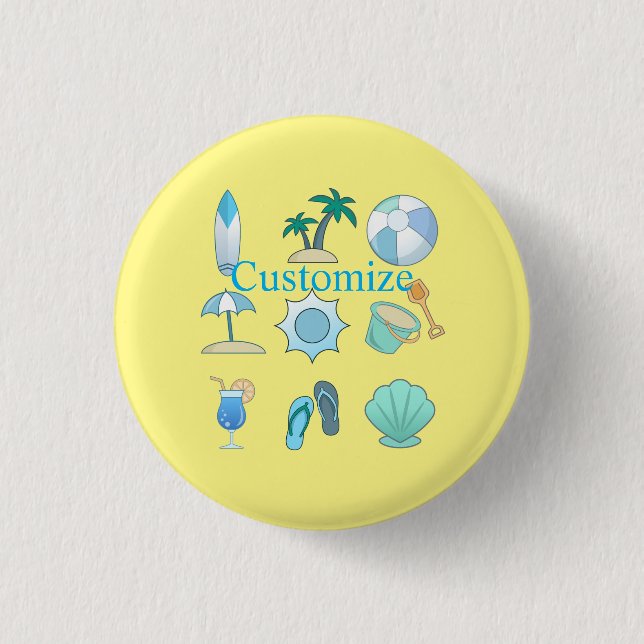 Beach Life Things Thunder_Cove   Button (Front)