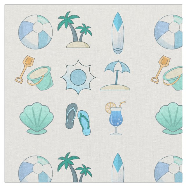 Beach Life Things Thunder_Cove Fabric (Close Up)