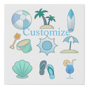 Beach Life Things Thunder_Cove  Faux Canvas Print