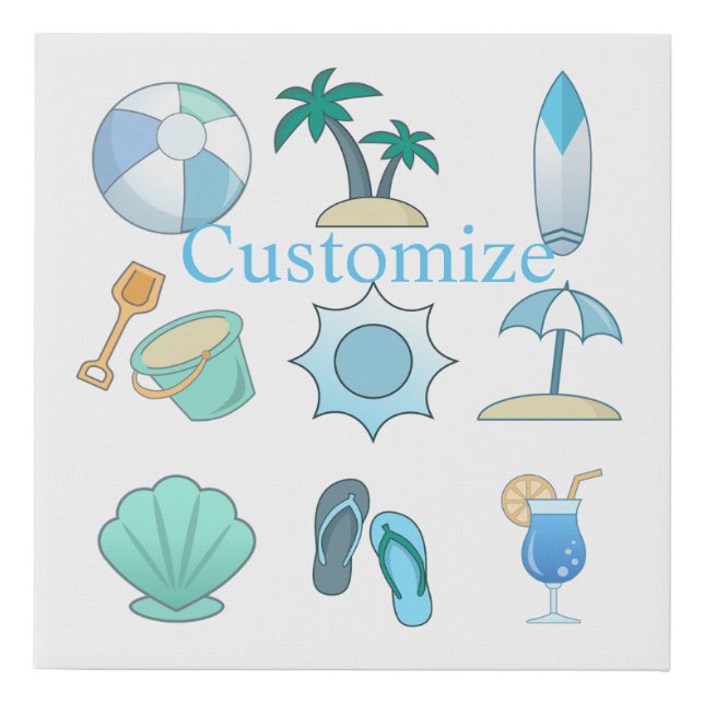 Beach Life Things Thunder_Cove  Faux Canvas Print (Front)