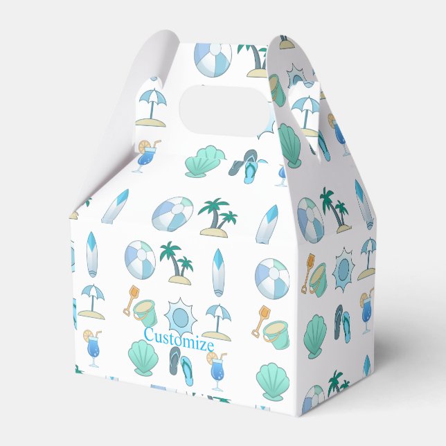 Beach Life Things Thunder_Cove Favor Boxes (Front Side)