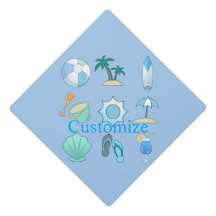 Beach Life Things Thunder_Cove Graduation Cap Topper