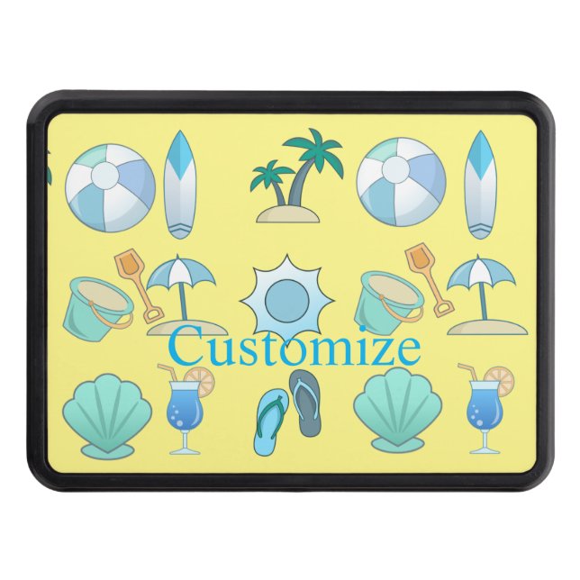 Beach Life Things Thunder_Cove Hitch Cover (Front)