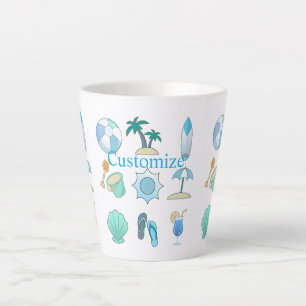 Beach Life Things Thunder_Cove Latte Mug