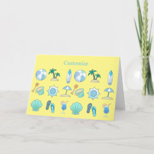 Beach Life Things Thunder_Cove Letterpress Thank You Card