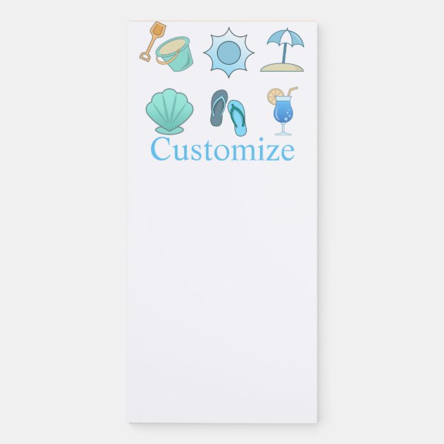 Beach Life Things Thunder_Cove Magnetic Notepad (Front)