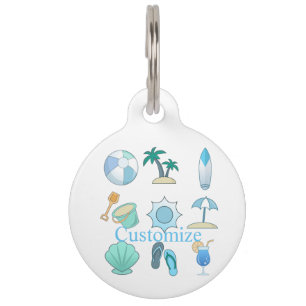 Beach Life Things Thunder_Cove Pet ID Tag