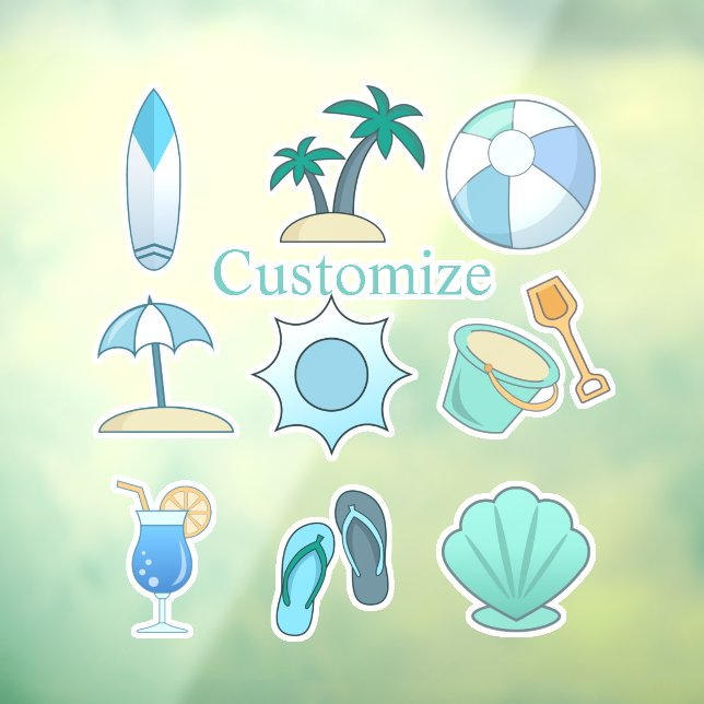 Beach Life Things Thunder_Cove Window Cling (Sheet 3)