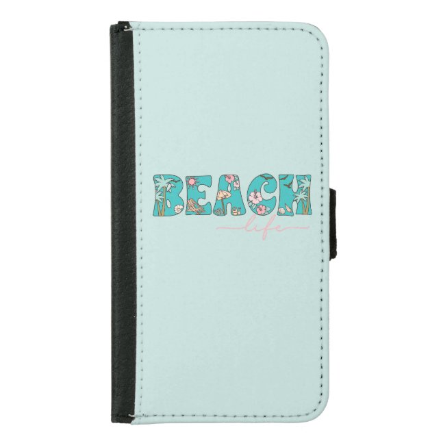 Beach Life Tropical Summer  Samsung Galaxy Wallet Case (Front)