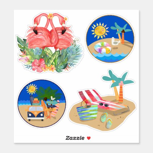 Beach Life Tropical Vacation Sticker