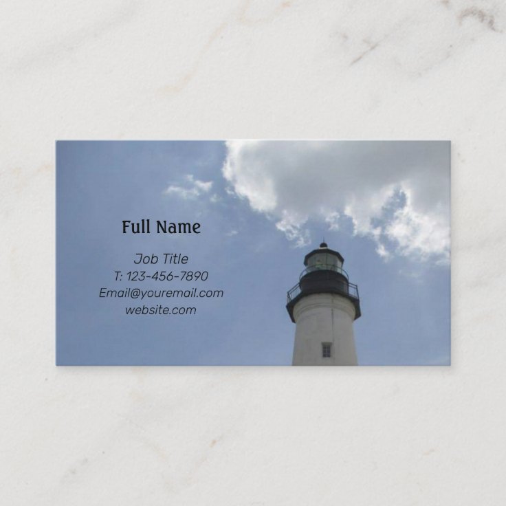 Beach Lighthouse Business Card | Zazzle