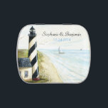 Beach Lighthouse Candy Tin - Wedding Favor<br><div class="desc">Featuring the hand painted artwork of Kate McRostie.</div>