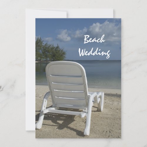 Beach Lounge Chair Wedding Invitation