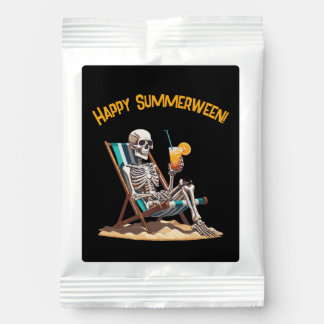 Beach Lounging Skeleton Halloween Margarita Drink Mix