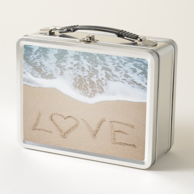 Beach Love II Metal Lunch Box (Front)