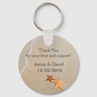 Beach Love Personalized Key Ring Wedding Favor