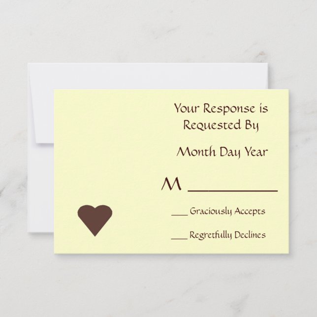 Beach Love RSVP Card (Front)