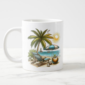 Beach lover giant coffee mug