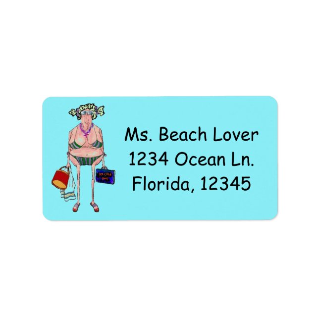 "BEACH LOVER" LABEL (Front)