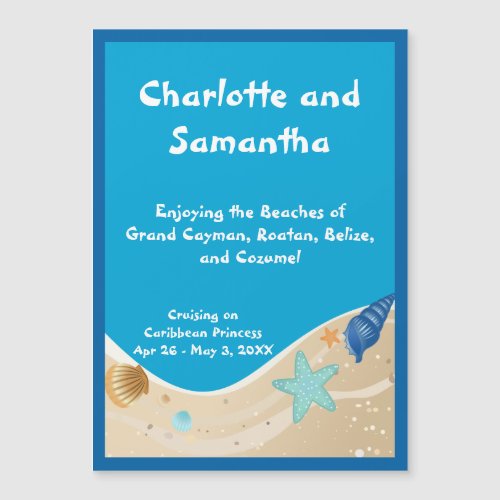 Beach Lovers Personalized Stateroom Door Marker