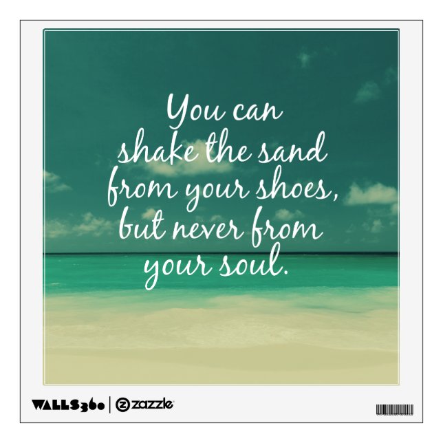 Beach Lovers Quote Wall Decal (Front)