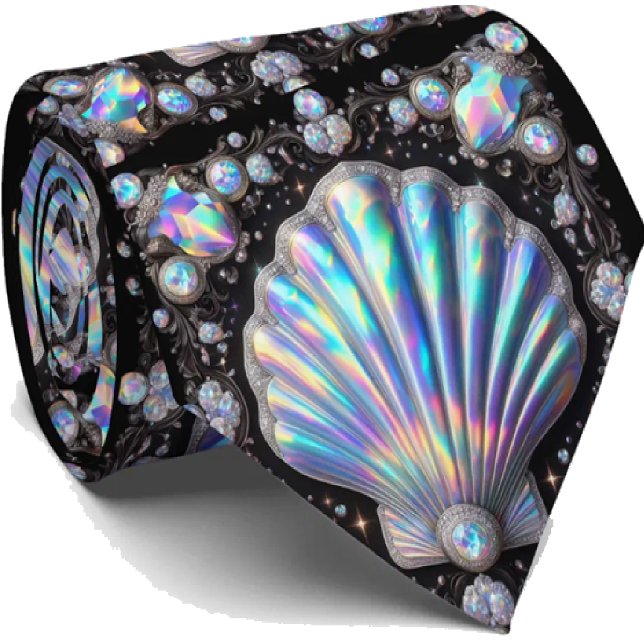 Beach Lovers Tie | Opal Diamond Seashell Pattern (Creator Uploaded)