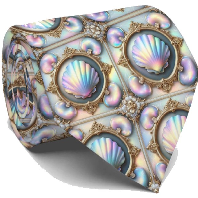 Beach Lovers Tie | Opal Seashell Pattern  (Creator Uploaded)