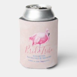 Beach luau blue pink tropical bachelorette weekend can cooler