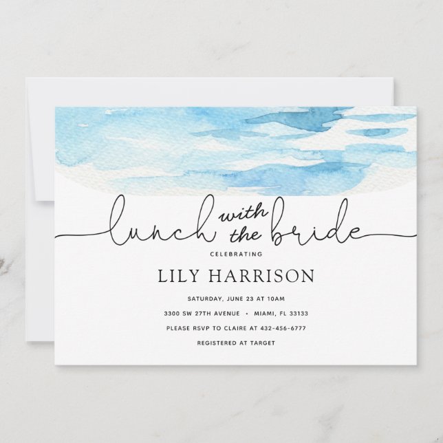 Beach Lunch with the Bride Shower Invitation (Front)