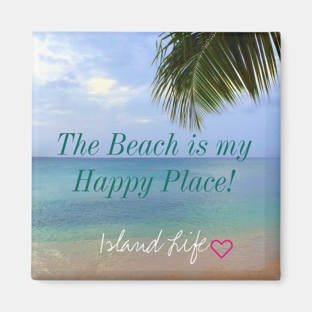 Beach | Magnet | Beach is my Happy Place (Front)