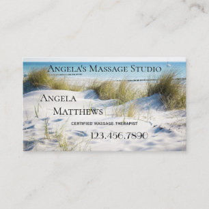 Beach Massage Therapist Appointment Business Card