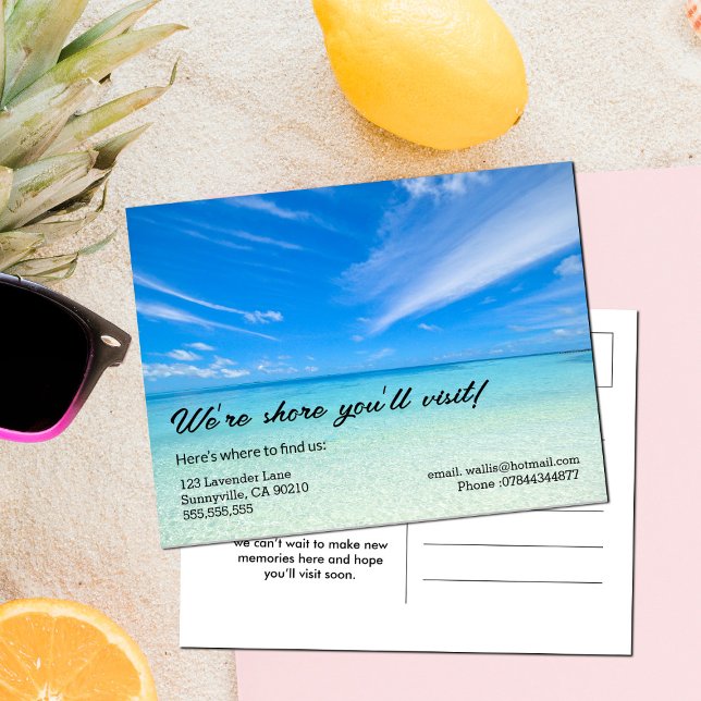 beach meet the neighbors or tell friends postcard (Creator Uploaded)