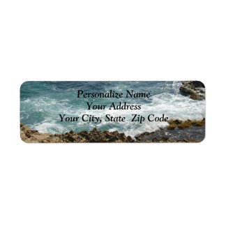 Beach Meets Ocean Address Label