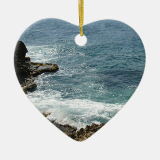Beach Meets Ocean Ceramic Ornament