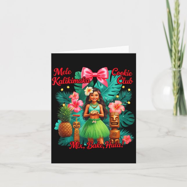 Beach Mele Kalikimaka Hawaiian Tail Party Santa Tu Card (Front)