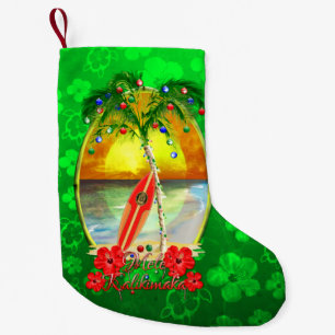 Beach Mele Kalikimaka Small Christmas Stocking
