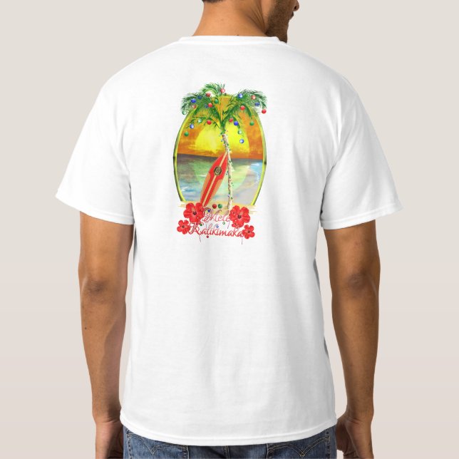 Beach Mele Kalikimaka T-Shirt (Back)