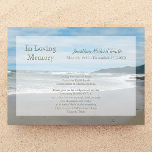 Beach Memorial Service Invitation